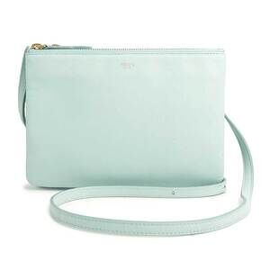 Celine Trio Shoulder Bag Crossbody Leather Smooth Lambskin Blue